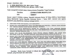 Sumpah Advokat GRATIS, Levina Etana Wijaya, S.H. Melalui FERADI WPI di Pengadilan Tinggi Surabaya,& Bonus TOGA Advokat GRATIS