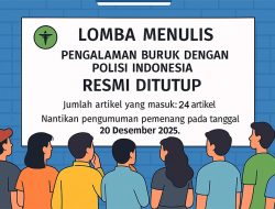 Lomba Menulis PPWI Bertema Pengalaman Buruk dengan Polisi Indonesia Resmi Ditutup