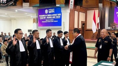 FERADI WPI melakukan terobosan dengan banyak meng GRATIS kan biaya peserta Sumpah Advokat Maret 2026 di Pengadilan Tinggi Semarang