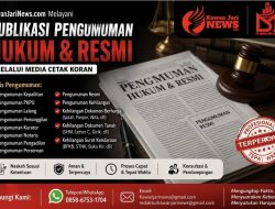 KawanJariNews.com Layani Publikasi Pengumuman Hukum dan Pengumuman Resmi Melalui Media Cetak Koran