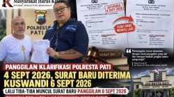 Surat Panggilan Polresta Pati Dinilai Tak Patut & Tak Wajar, Kuswandi Terima Surat Setelah Jadwal Klarifikasi Lewat