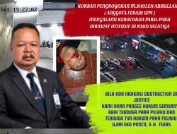Apabila ada indikasi Obstruction of Justice, Kasus Sholeh di Salatiga, Kami Akan Proses Semua Baik Para Terduga Pengroyok dan Terduga Tim Hukumnya, Ujar Eko Ponco, S.H.