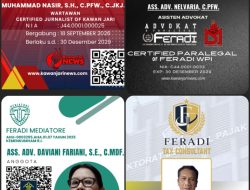 FERADI WPI membuka Pelatihan Pendidikan Sertifikasi Non Akademik Jurnalistik, Mediator, Paralegal, Perpajakan. Menjadikan Anggota bisa Bekerja Mandiri