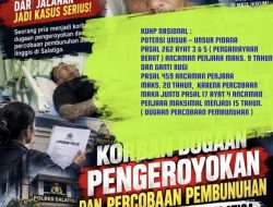 Ancaman Pidana berlapis Menanti Para Pelaku, Pasal 262(3) Jo 17(4) Jo 459 maks. 15 Tahun Penjara Menanti Pelaku² Pengroyokan Thd Sholeh TKP Benang Raja Salatiga