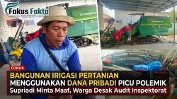 ‎Bangunan Irigasi pertanian menggunakan Dana pribadi Picu Polemik — Supriadi Minta Maaf, Warga Desak Audit  Inspektorat‎