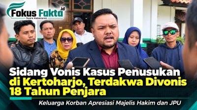 ‎Sidang Vonis Kasus Penusukan di Kertoharjo, Terdakwa Divonis 18 Tahun Penjara, Keluarga Korban Apresiasi Majelis Hakim dan JPU‎